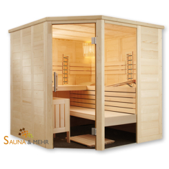 Domo by Sentiotec - Alaska Corner Infra+ Massivholzsauna 206 x 206 x 204 - cm Eck 