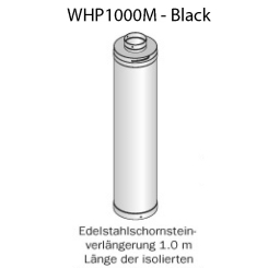 HARVIA Verlängerung für Edelstahlschornstein - 1000 mm Fb. Schwarz 