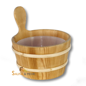 Sauna Aufguss Kübel 4 Ltr. "Komfort" Thermoholz 