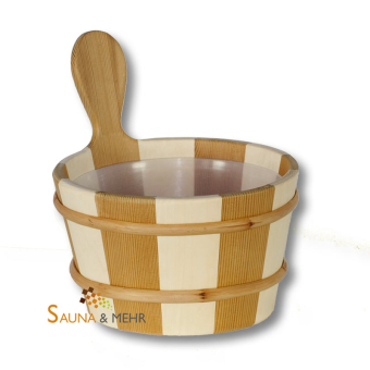 Sauna Aufguss Kübel 4 Ltr. "Komfort" Thermoholz / Espe 