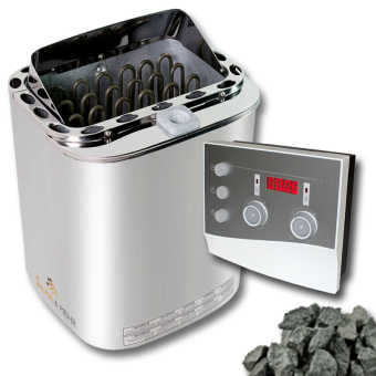Technik-Set | Combi-Saunaofen 6 kW + Steuerung Combicontrol K3 - incl. Saunasteine 