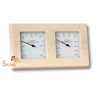 Sauna Klimastation "Wave" Thermometer u. Hygrometer - Gehäuse ESPE 