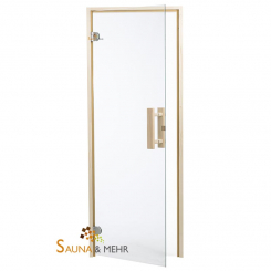 Fichte Saunatür "Classic" 40mm / 65x196 cm - Klarglas 8 mm 59 x 191 cm 